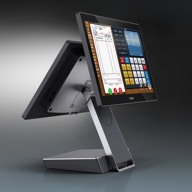 SD-i800 15.6" POS System Cash Register w/ Touch Screen + 11.6"Customer Display gallery