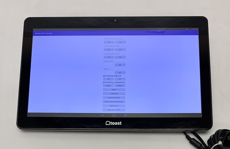 Elo MSM8690 Touch Screen Tablet W/ Toast POS, Ethernet & Power Adapter Cables gallery
