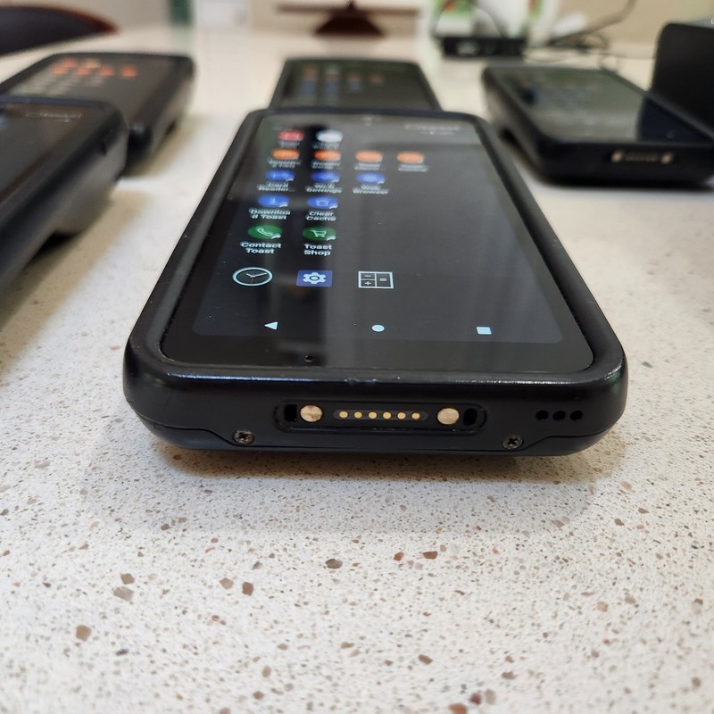 Lot of 5 Toast Go 2 Handheld POS Tablets TG200 with DTC200 Charging Dock (READ) gallery