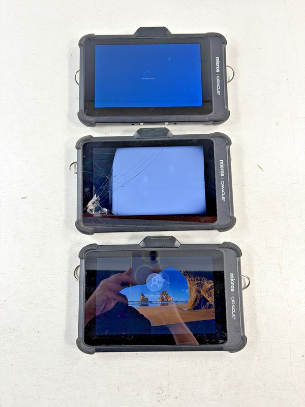 Lot of 15 Micros Oracle DT317CR Mobile POS Ruggedized Tablet With 2 Docks gallery
