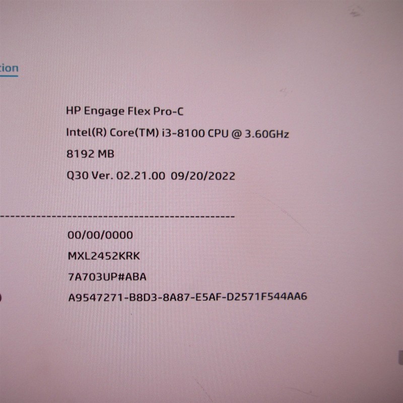 HP Engage Flex Pro-C SFF Retail System - Intel i3-8100 @ 3.60GHz 8GB DDR4 RAM gallery
