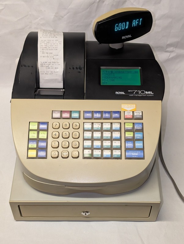 Royal Alpha 710ML Cash Register Management System Thermal Receipt Printer no key gallery