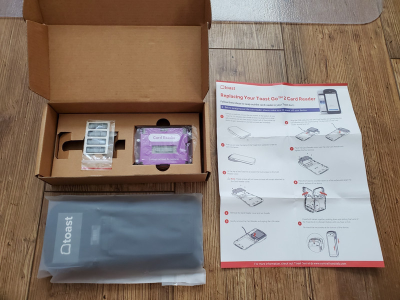 Card Reader Repair Kit for Toast Flex POS GO 2 (TG200) Handheld Mobile Computer
