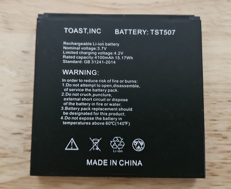 Toast GO 1 TG100 TST507 Battery With Credit CARD Reader gallery