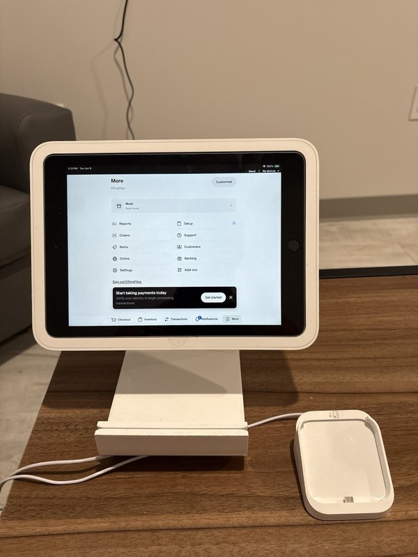 Square Stand POS Terminal Base & Dock Kit (Model S089) - White Countertop Mount gallery