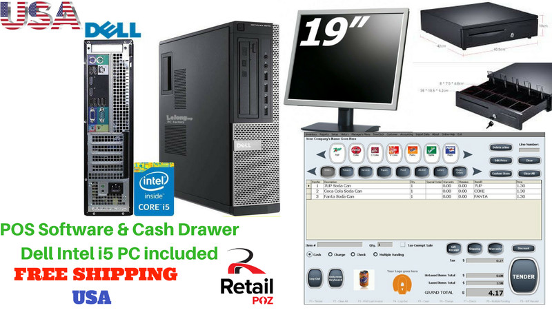 Low price Full POS all-in-one Point of Sale System Combo Kit Retail Store entry