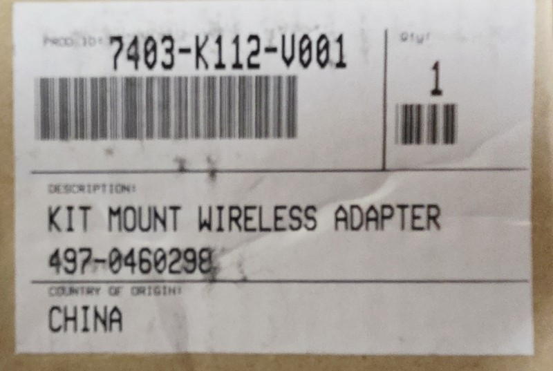 NCR Kit Mount Wireless Adapter 497-0460298 PN 7403-K112-V001