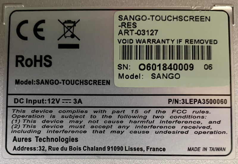 AURES SABGO POS Touchscreen Monitor 3LEPA3500060 (Unit Only) gallery