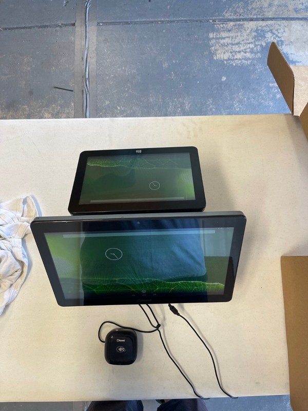 Toast POS system/Main Terminal Screen wiGuest Facing Terminal and CC Toast Tap.