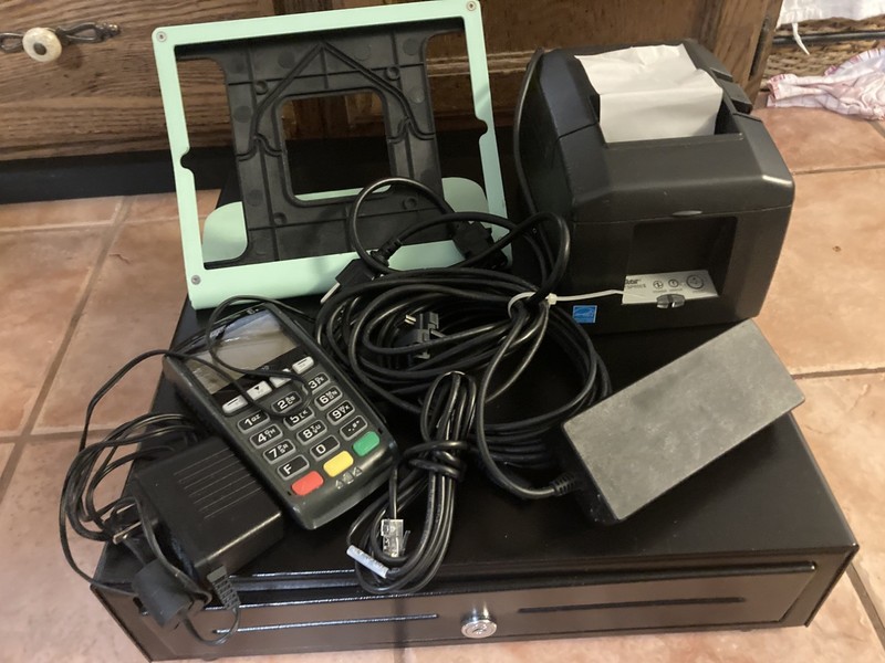 ShopKeep by LightSpeed POS hardware with cash drawer