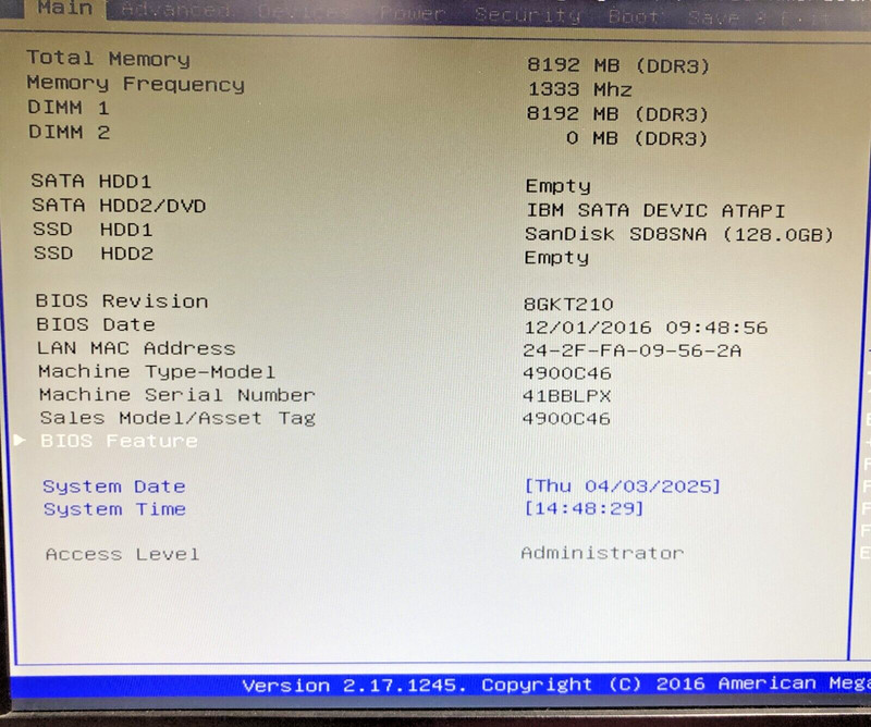 TCx700 Toshiba/IBM 4900-C46 Terminal, Celeron G1820TE @ 2.2GHZ, 8GB DDR3, 128GB gallery
