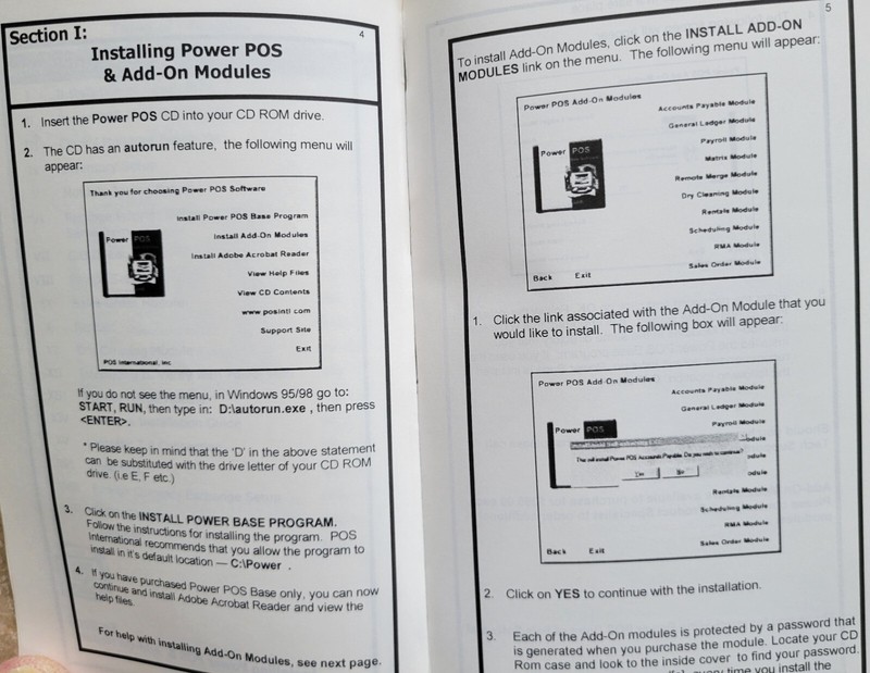 Vintage - Power POS, Point of Sale User's Manual gallery
