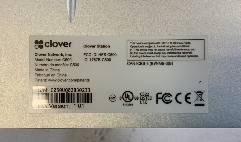 Clover C500 Station Point of Sale System Terminal Only-L1B gallery