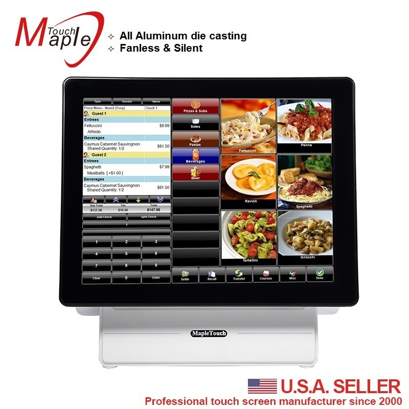 White POS touch computer all in one I5/8G/128G/15″