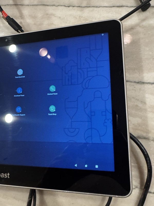 Toast Flex TT203 POS Touchscreen Terminal w/ Wall Mount & Power Cords FREE SHIP gallery