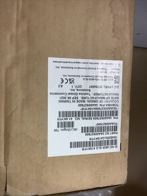 Toshiba TCx 6149-B0T 15″ POS Touchscreen Display | 3AA02236600 NEW Read Descri