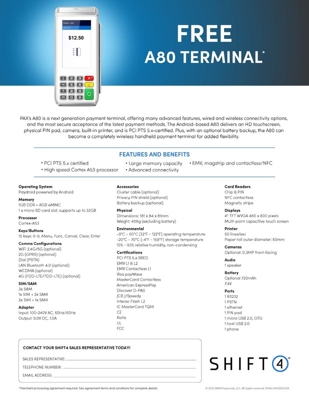 Credit Card Terminal Wire