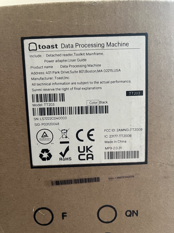 NEW Toast Flex POS Terminal Data Processing System - MPN: TT204 Black Quick Ship gallery
