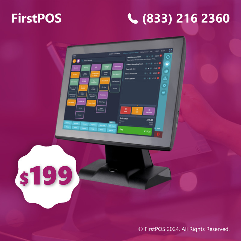 15'' Touchscreen POS Cash Register Till System Takeout Restaurant gallery