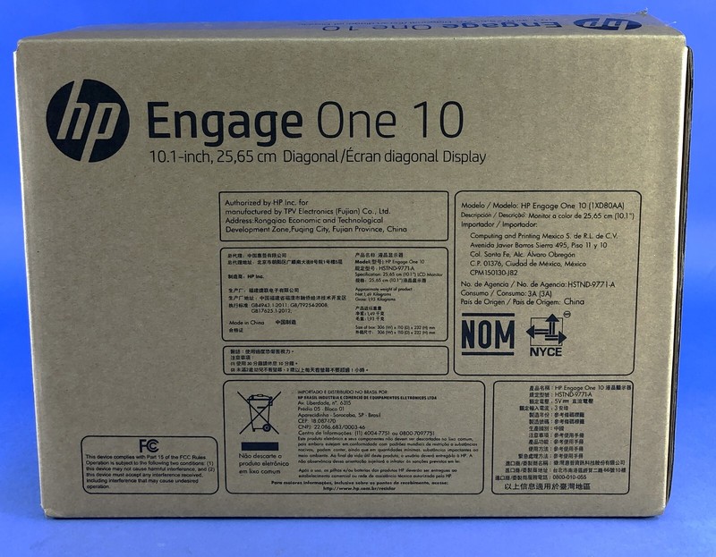 HP Engage One 10.1" Customer Display Ebony Black PN: 1XD80A8#ABA - NIB gallery