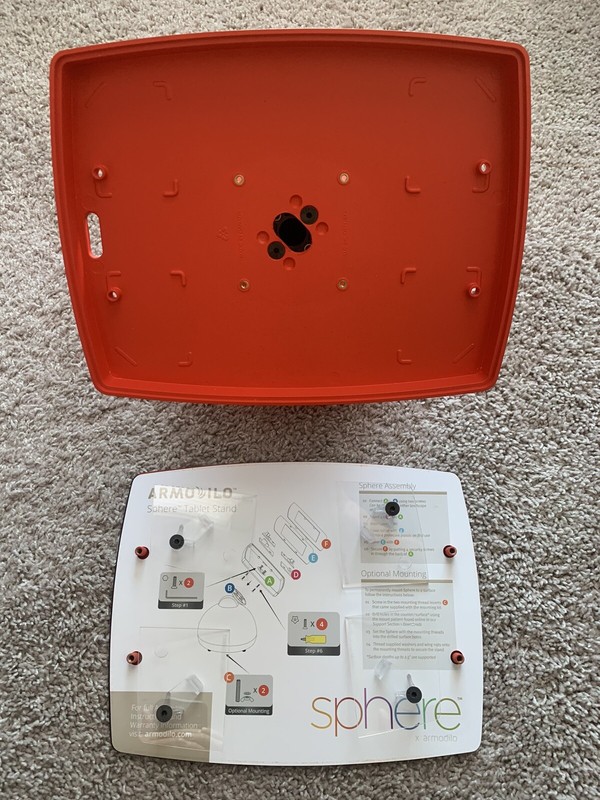 Armodilo Original Sphere Point of Sale Housing - IPad or Android Tablet - Red gallery