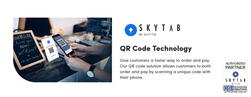 SKYTAB POS BY SHIFT4- QSR- w/DUAL PRICING MERCHANT A/C–ZERO I/C- 1000/FREE MENUS gallery