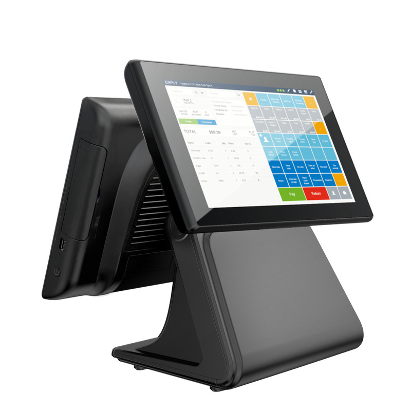 15.6" Dual Screen POS System, Cash Register Machine with Touch Screen & Win10pro gallery