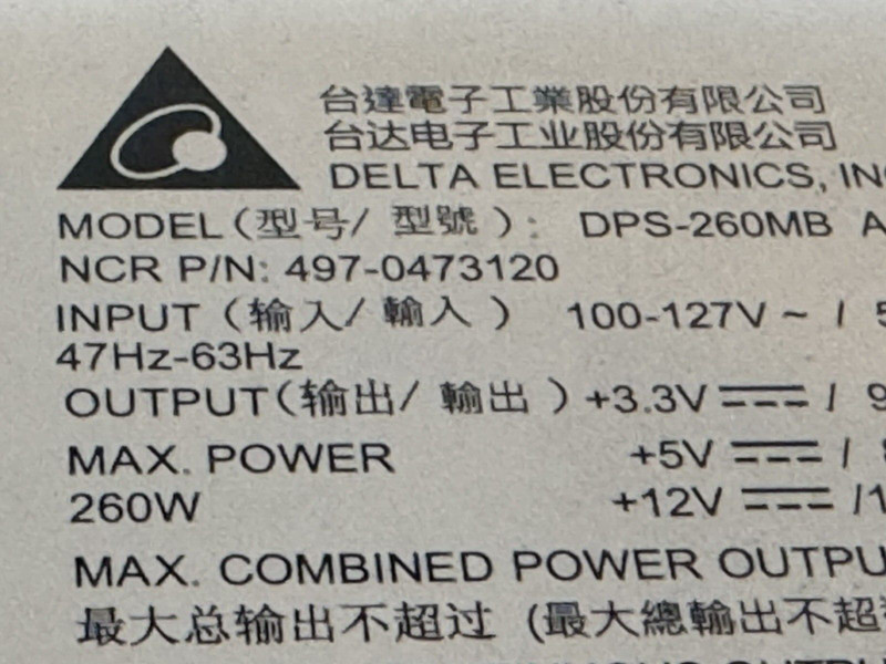✔️ DELTA ELECTRONICS PSU ✔️ DPS-260MB A ✔️ 290W Power Supply Unit ✔️ 497-0473120 gallery