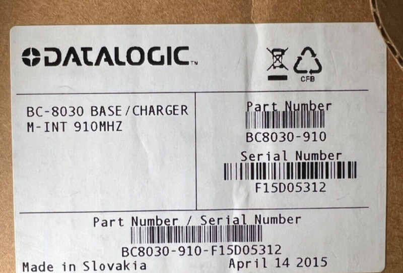 Datalogic Base/Charger BC8060-910 for PowerScan PD8300 gallery