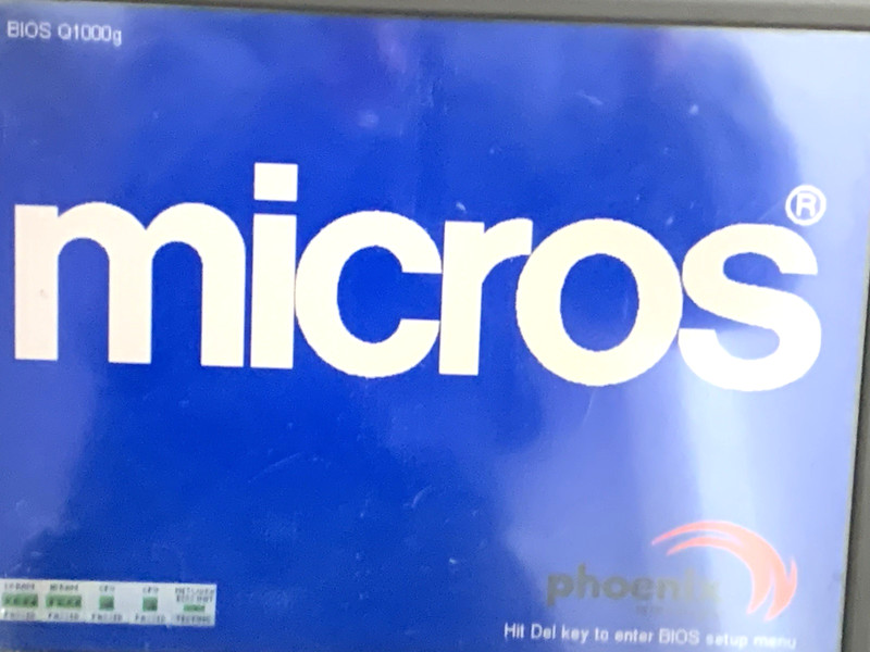 Micros Workstation 5A POS Touchscreen Terminal/STAND 400814-101C & Epson TM-T88V gallery