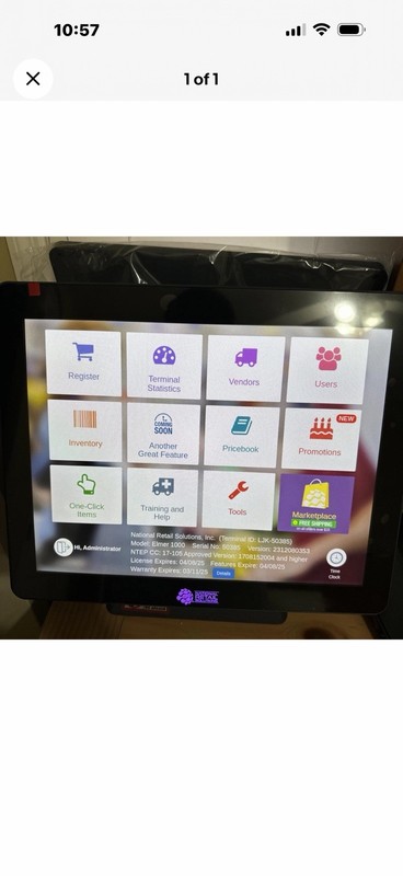 NRS Electr. Two Side Big Display Register , Retail Convén. Store POS Used GOOD
