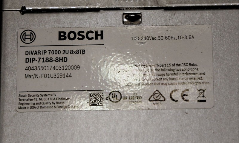 Bosch DIVAR IP 7000 Series 32 Channels Network Video Recorder gallery