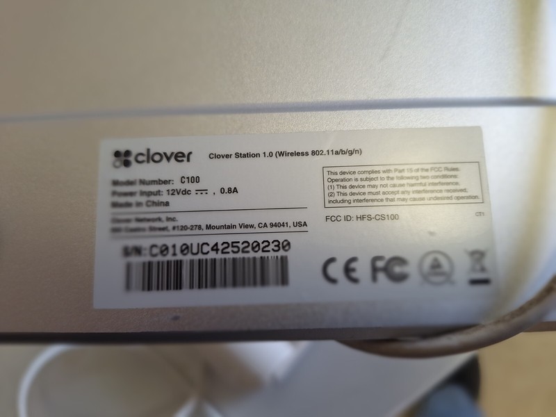 Clover Station 1.0 Model C100 POS Tablet Touchscreen Terminal gallery