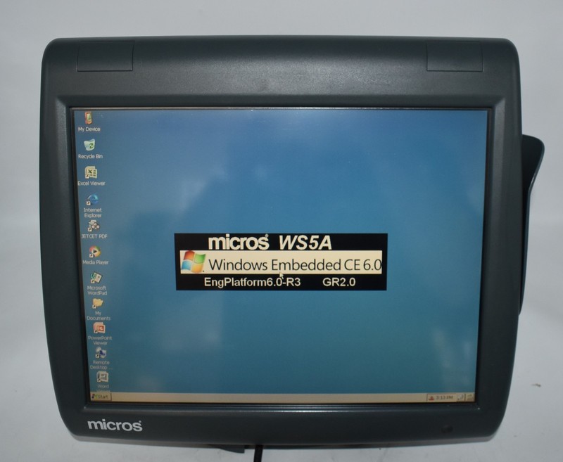 Micros Workstation System 5A POS Touchscreen Terminal 400814-101 WinCE 6.0 Read* gallery