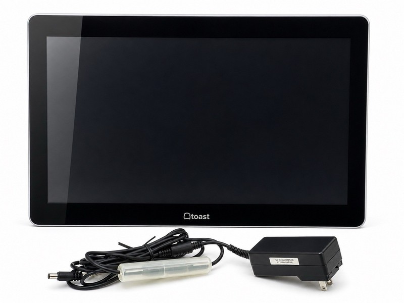 Toast POS 15” Touchscreen Terminal Elo Kitchen Display w/ Power Supply Tested gallery