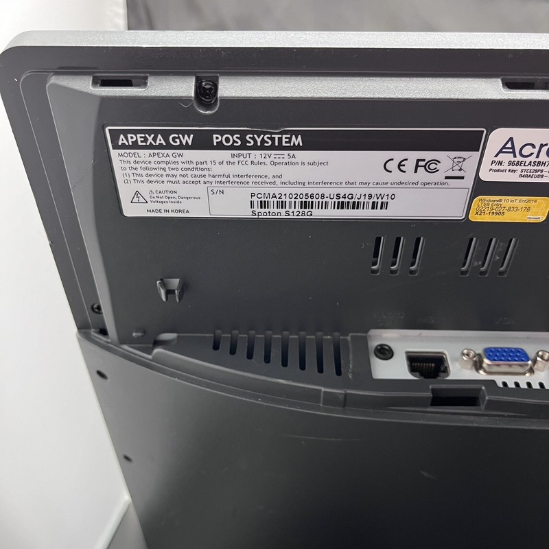 SpotOn Apexa GW 15" Point Of Sale System Terminal Sold As Is gallery