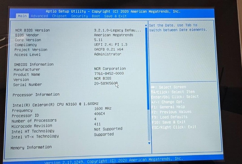 New NCR 7761 P1535 Touchscreen Terminal Display N3160 1.6Ghz, 8GB - No Stand/PSU gallery