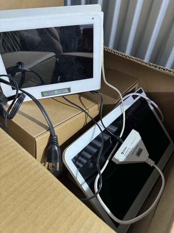 Clover Lot of 2 Touchscreen POS System Terminals with Power Cables Included