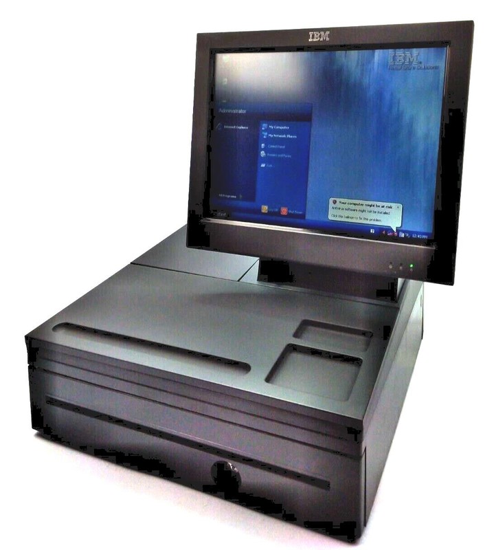 IBM SurePOS 500 POS 15" Resistive Touchscreen System with Drawer 4852-E66 gallery