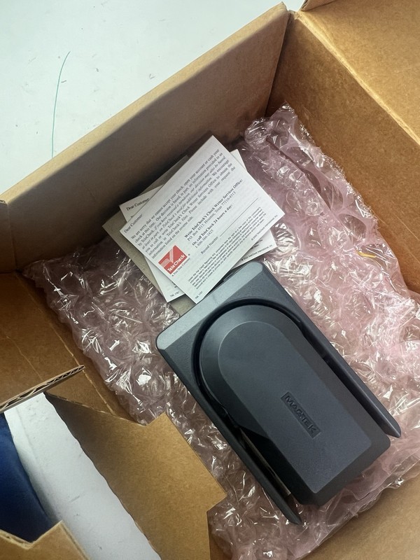 Magtek MICR MINI RS232 XT/PS2 Check Reader W AC Adapter P/N 22522003 - Dark Grey gallery