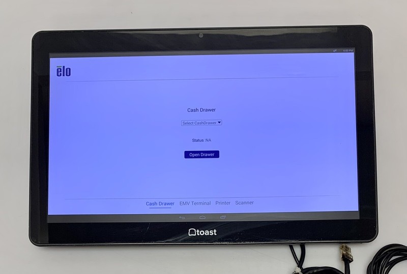 Elo msm8690 Touch Screen Tablet w/ Toast POS, Ethernet Cable & Power Adapter gallery