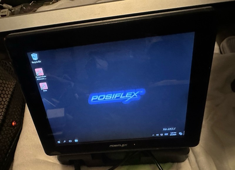 💰Posiflex Pos Windows 10/ 2 Screens W/Charging Base ~ Fast Shipping~