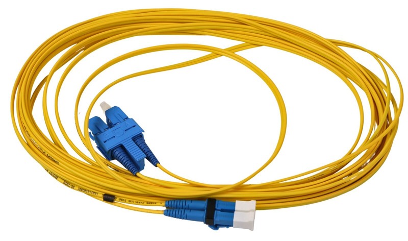 Singlemode LC/UPC to SC/UPC, Fiber Patch Cord, 1.6 mm Duplex, Plenum, FT20 (NEW)