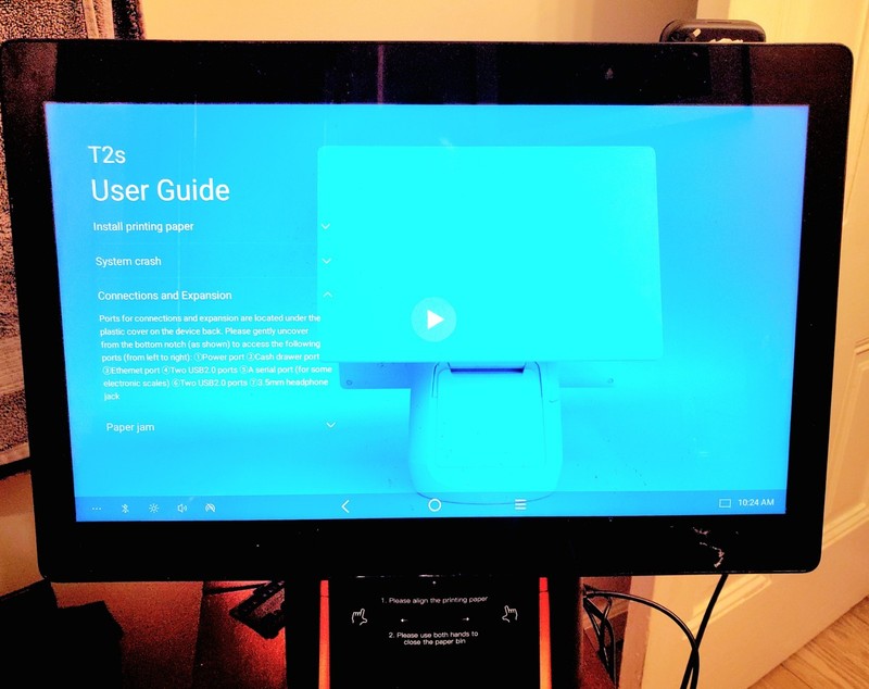 SUNMI T2s Smart Point of Sale Terminal L1563 w/card Reader & Built-in Printer gallery