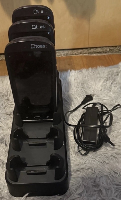 Toast DTC100 Go charging Station 3x TG100 Handheld POS Devices Power cord Tested gallery