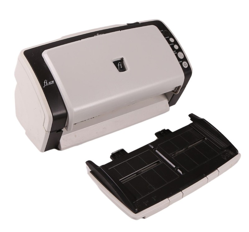 Fujitsu fi-6130 Duplex Scanner; w/ Power Supply, USB Cord, and Warranty