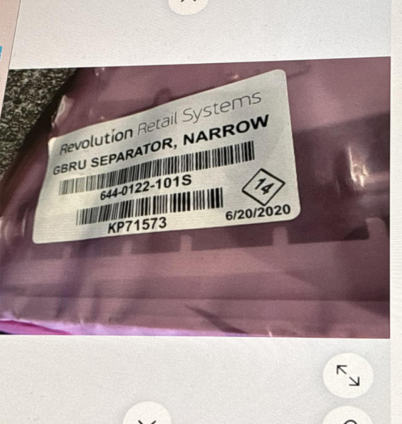 GLORY GLOBAL SOLUTIONS GBRU SEPARATOR 644-0122-101S NARROW gallery