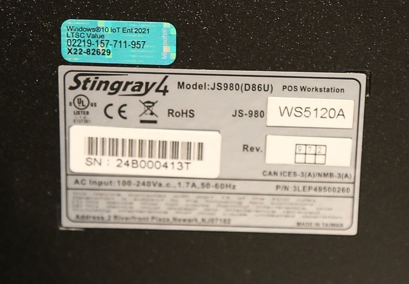 Panasonic JS980 Stingray 4 POS Workstation (New) gallery