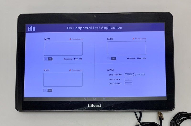 Elo msm8690 Touch Screen Tablet w/ Toast POS, Ethernet Cable & Power Adapter gallery