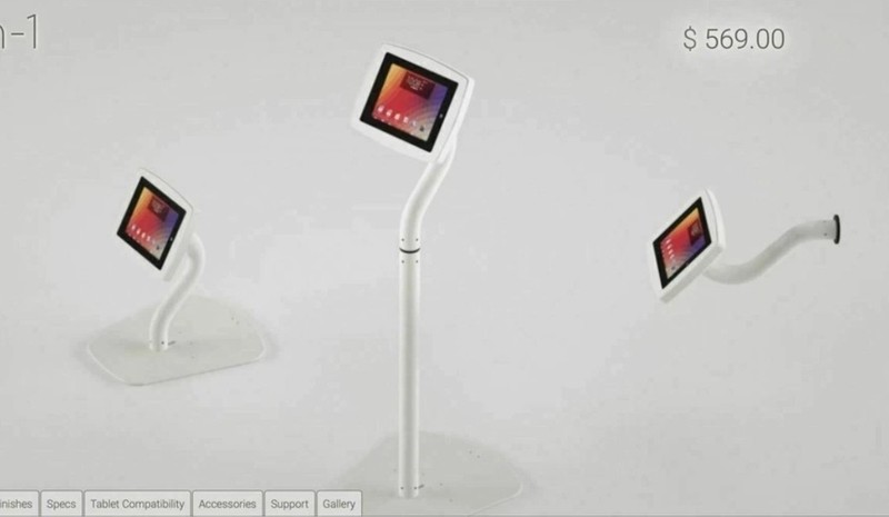 Armodilo iPad Tablet Display Kiosk Enclosure Floor/Wall/Table Top Stand 3-in-1 gallery